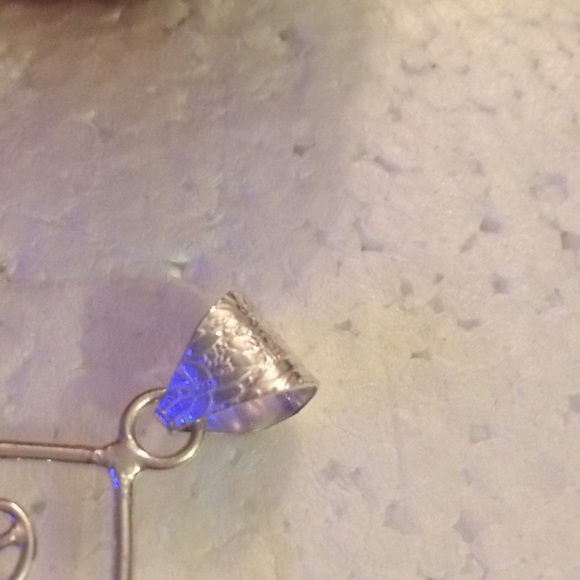 Vintage 925 natural emerald pendent - Picture 4 of 5